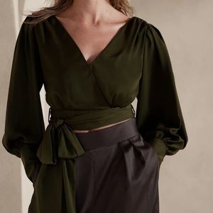 Banana Republic Cropped Wrap Blouse